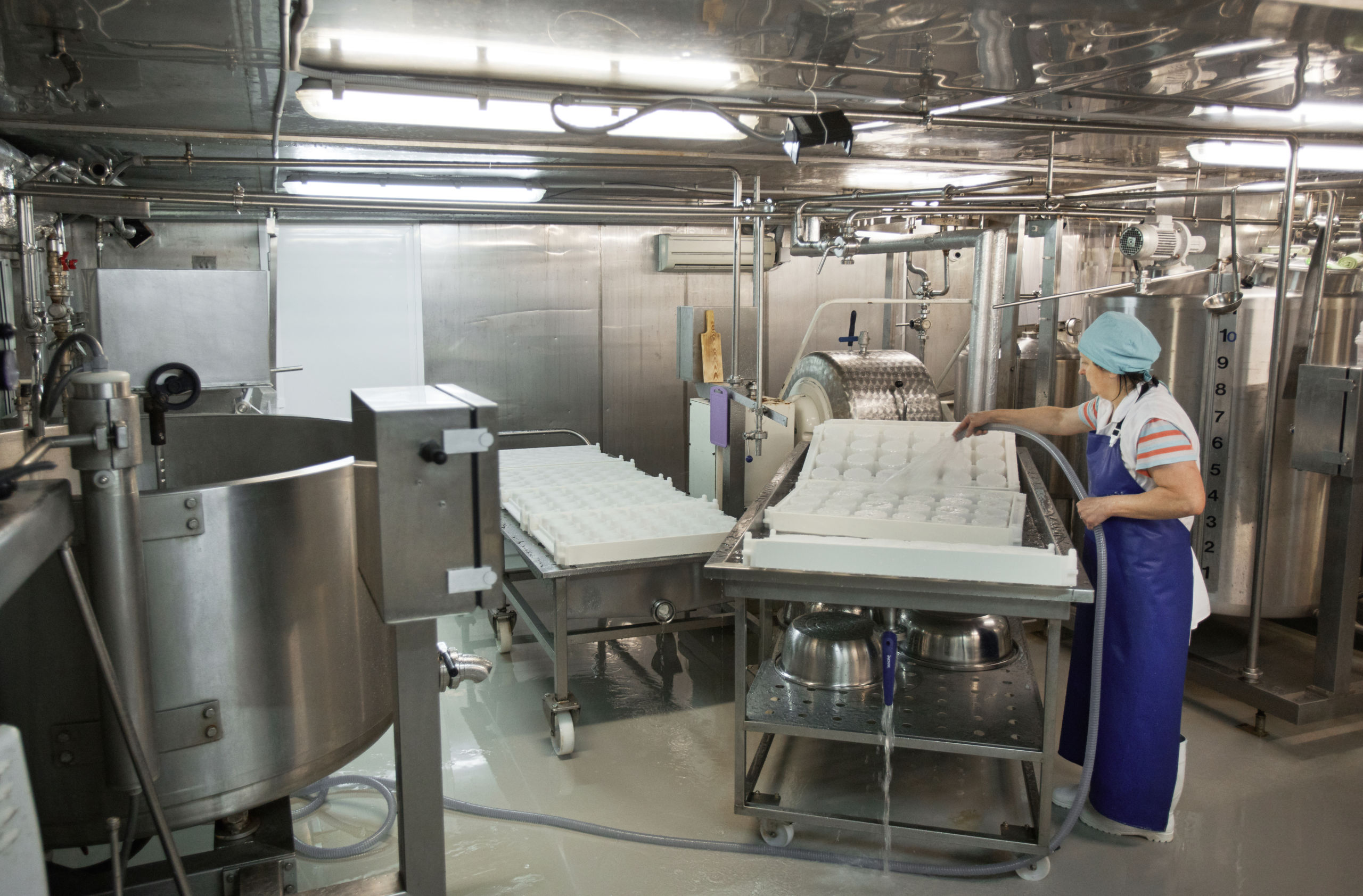 Female Worker at Industrial Food Factory